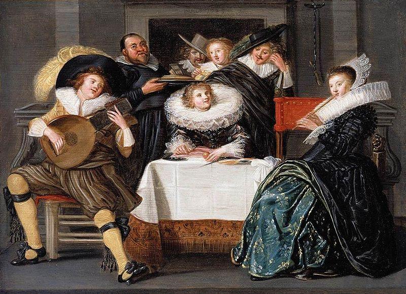 Dirck Hals A Merry Company Making Music oil painting image